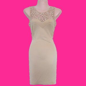 NEW nwt nude lace sexy bodycon dress size small